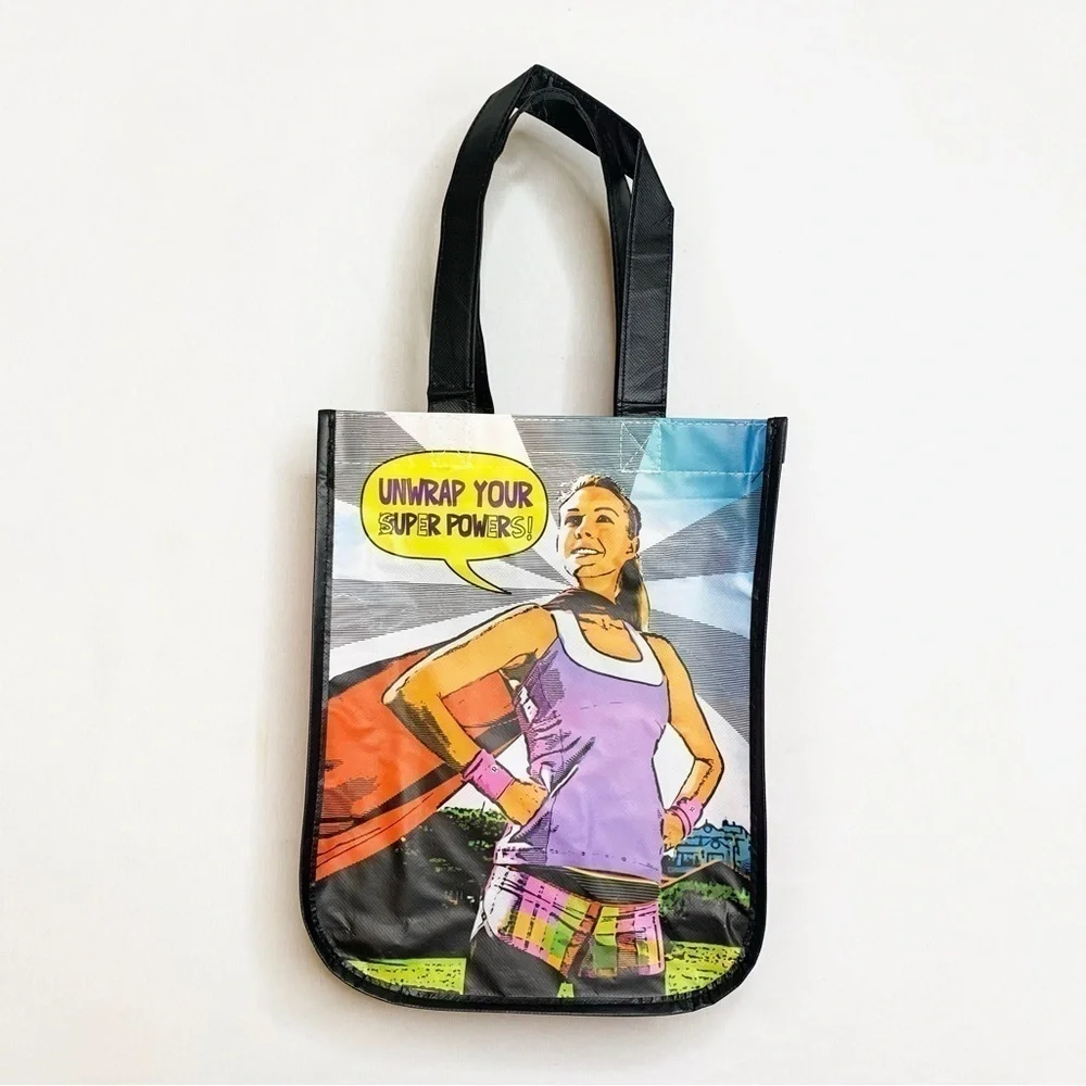 RARE💎✨ Lululemon Super Hero Super Power Reusable Tote Bag w/Zipper, size Small